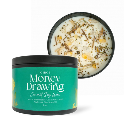 Money Drawing Prosperity Candle – 8‑oz Abundance Ritual Candle –