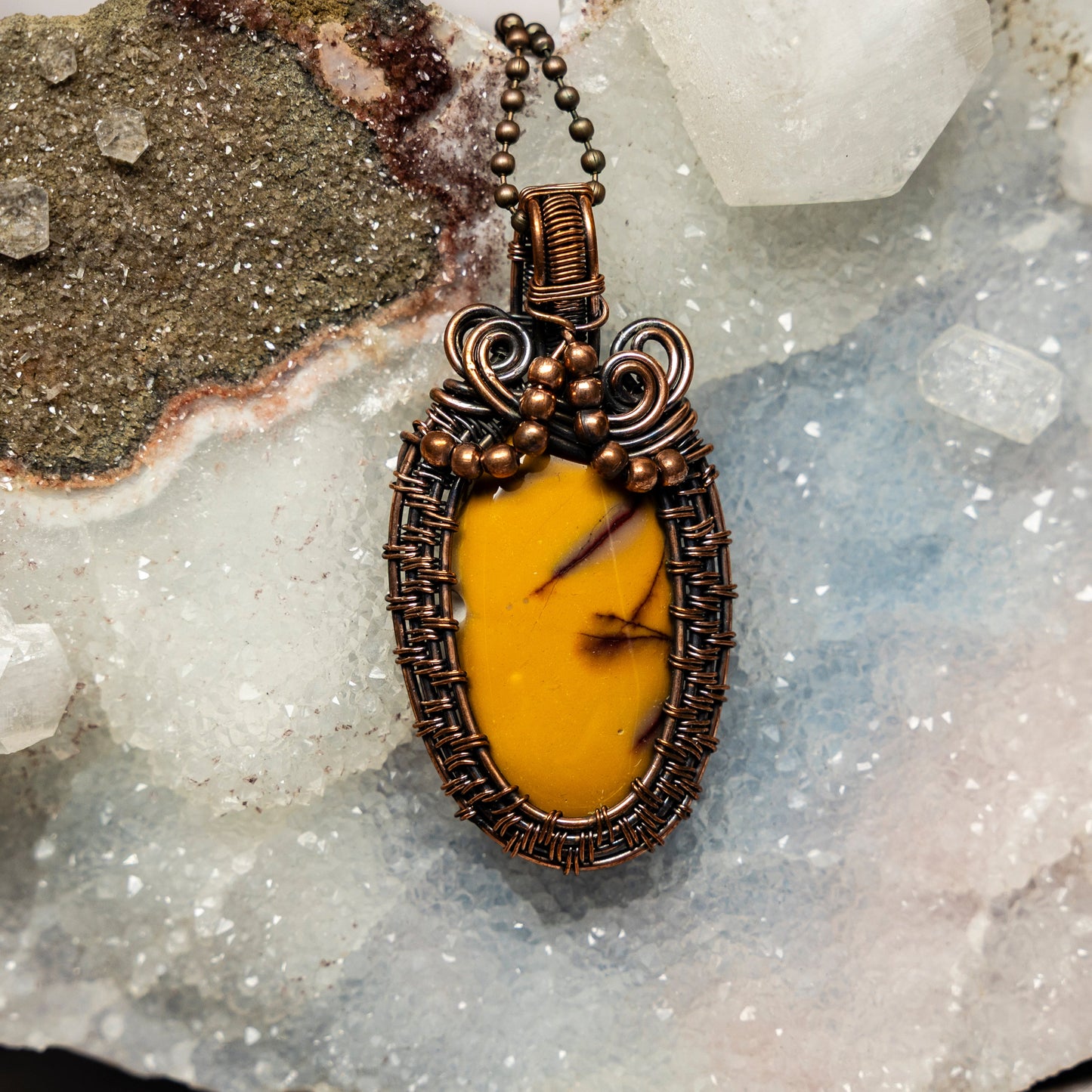 Mookaite Jasper Wire Wrap Crystal Pendant – Wire Wraps