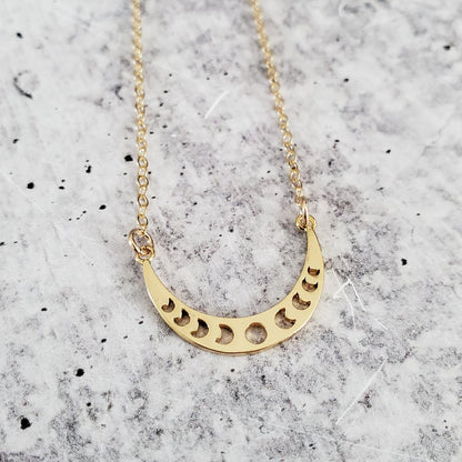 Moon Phases - Gold Necklace