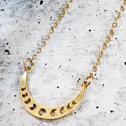 Moon Phases - Gold Necklace