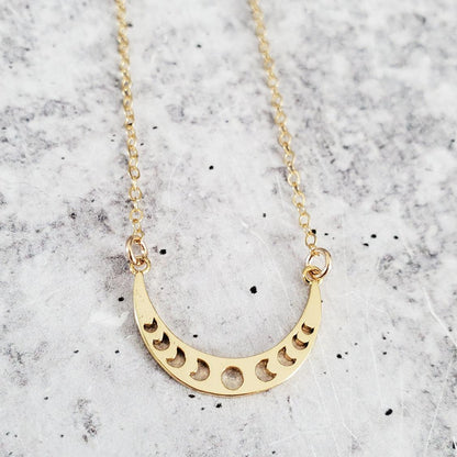 Moon Phases - Gold Necklace