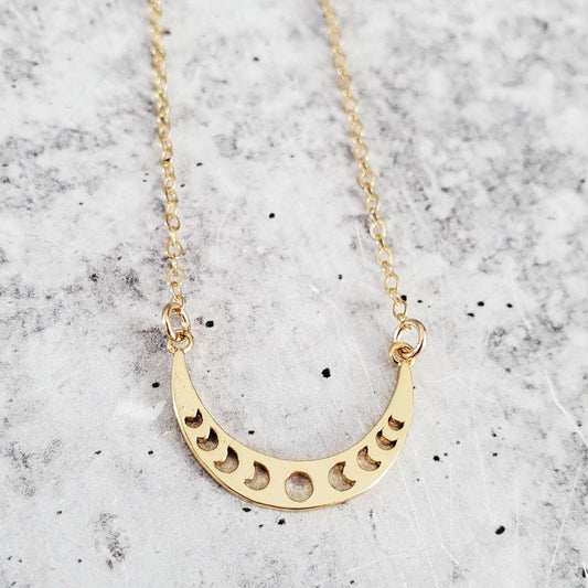 Moon Phases - Gold Necklace