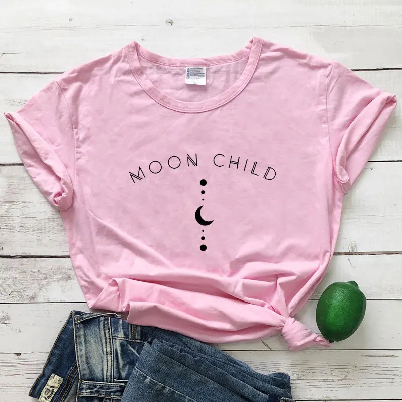 Moon Child T-Shirts – Pink clothing