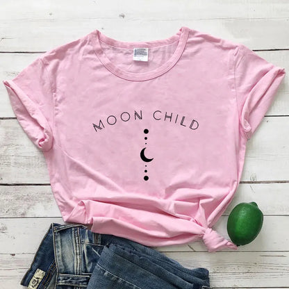 Moon Child T-Shirts – Pink clothing