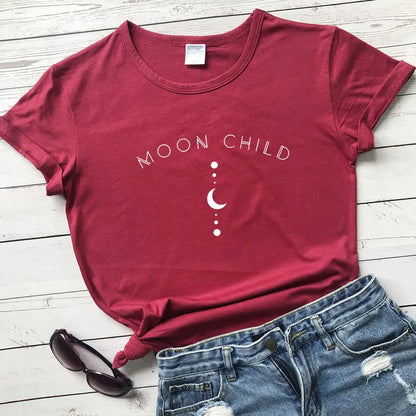 Moon Child T-Shirts – Red clothing