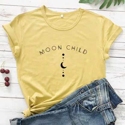 Moon Child T-Shirts – Yellow clothing