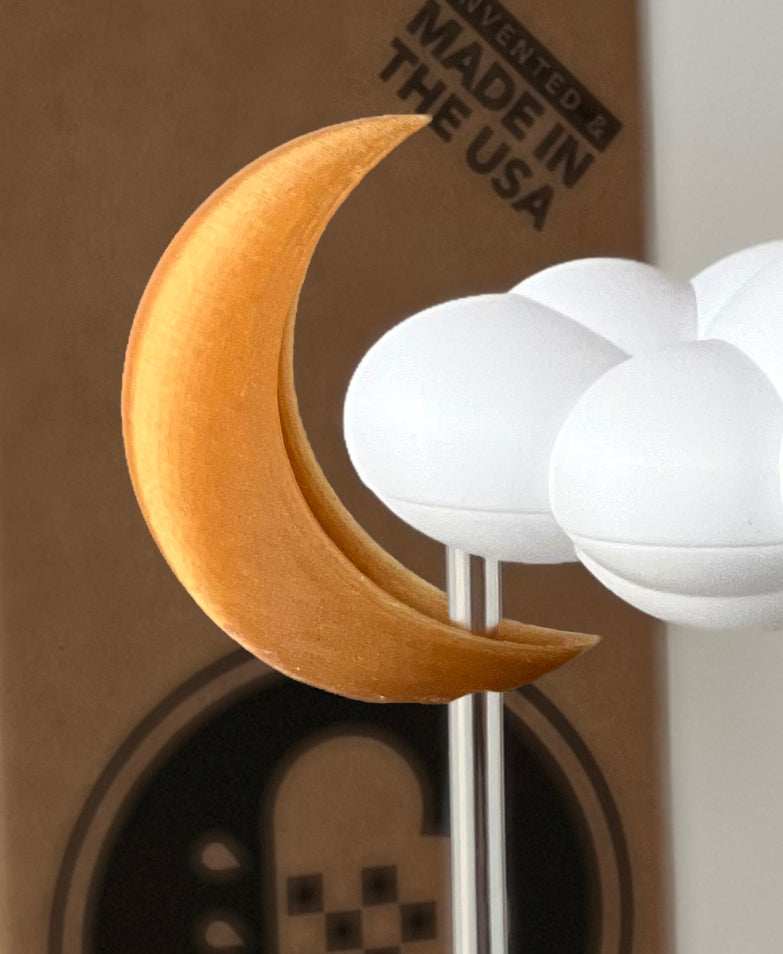 Original Dripping Rain Cloud with Moon Charm – houseplant accessory