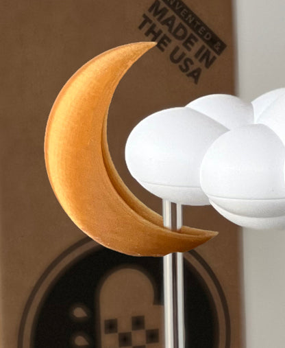 Original Dripping Rain Cloud with Moon Charm – houseplant accessory