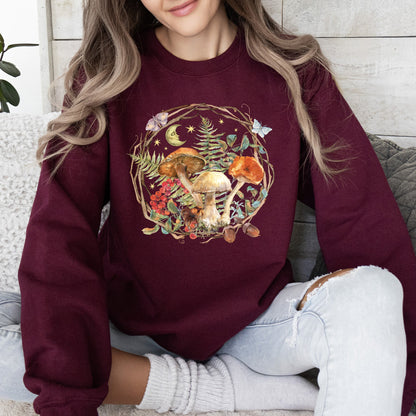 Moon, Moth And Mushrooms - Sweatshirt
