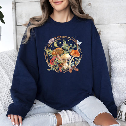Moon, Moth And Mushrooms - Sweatshirt