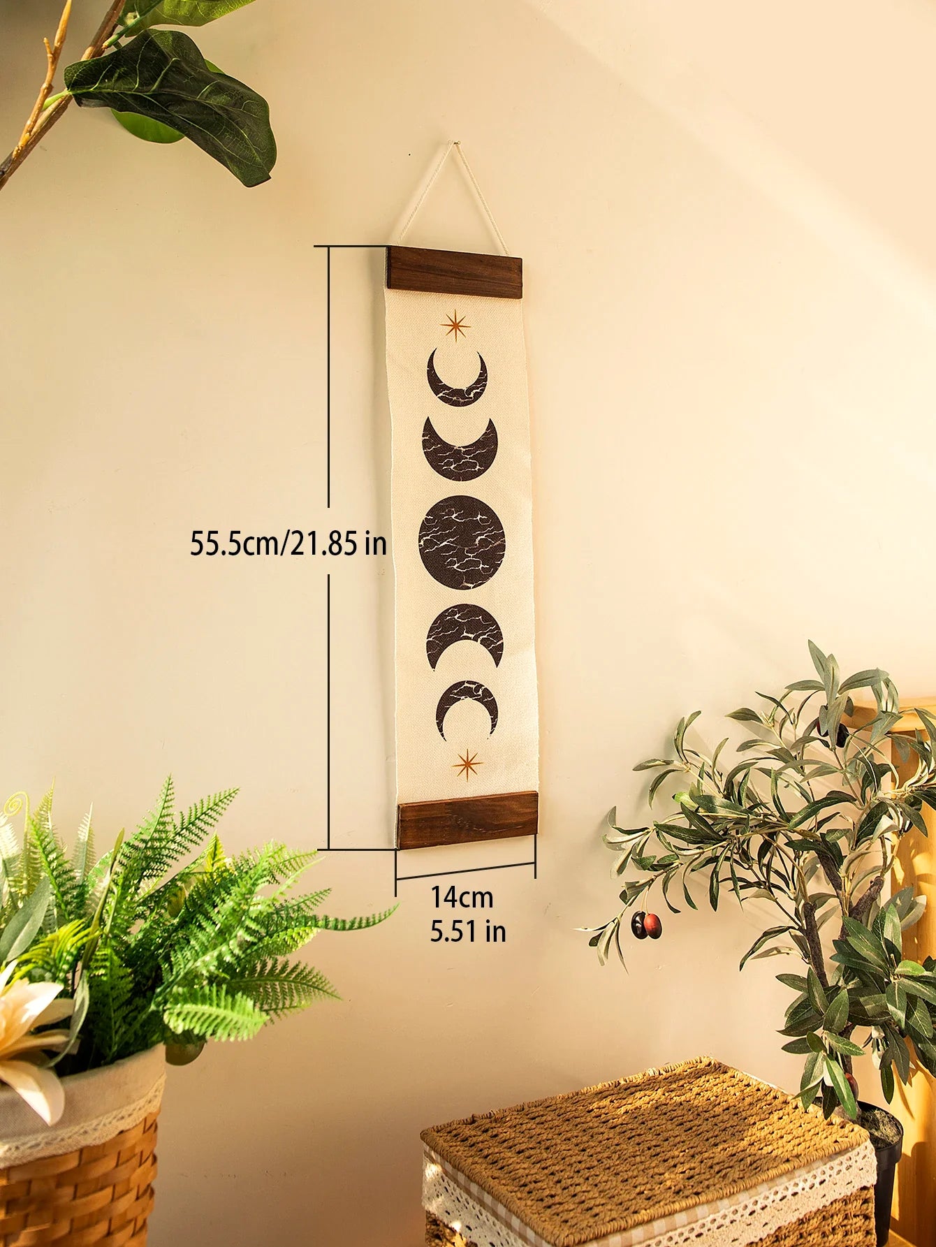 Butterfly & Moon Phase Banner Tapestry