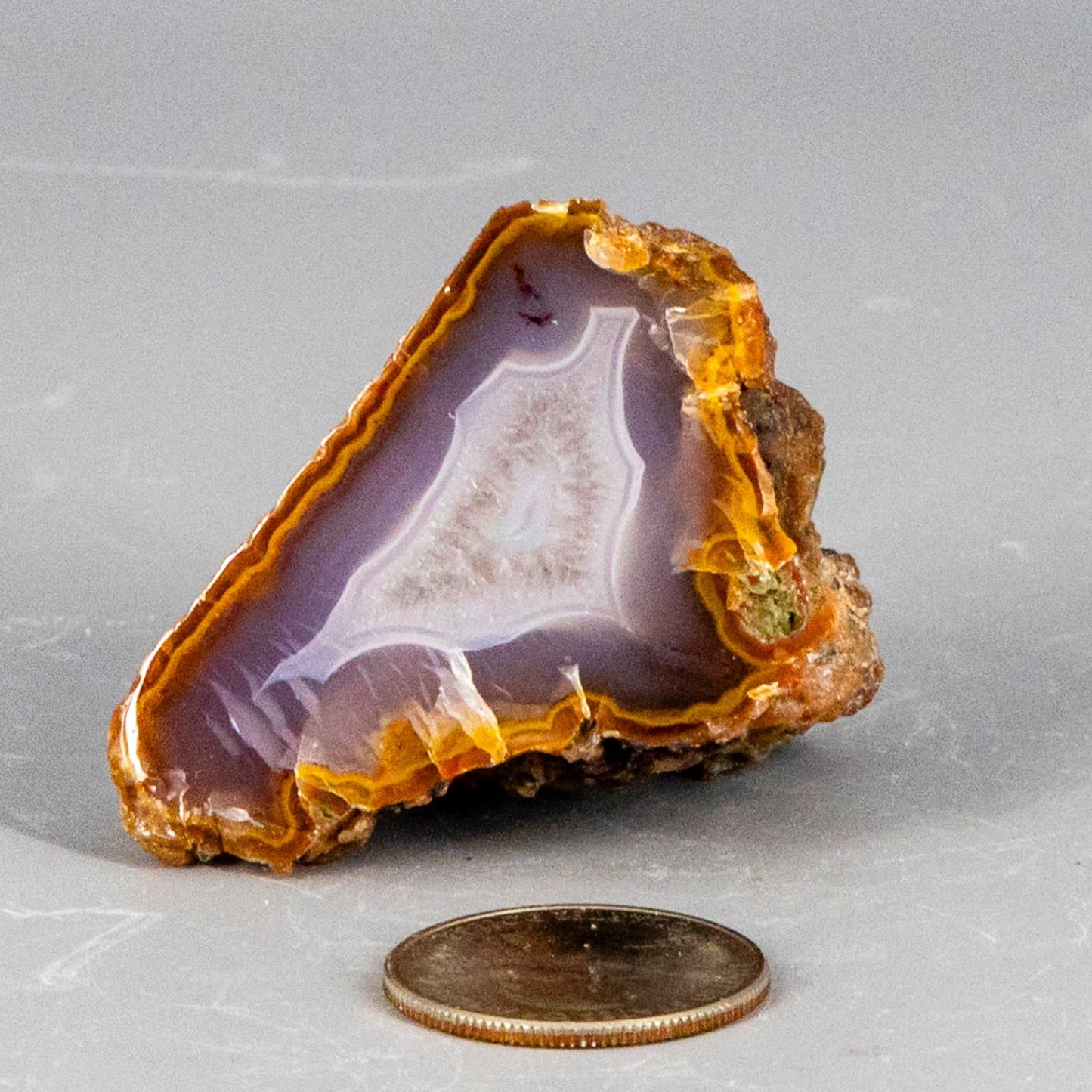 Moroccan Agate Geode Slice – Moroccan Agate 68g - 2.00" x 1.50" Geodes