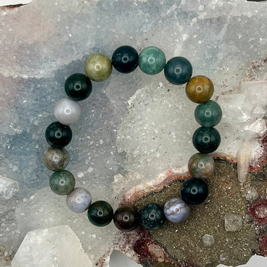 Moss Agate Stretch Bracelet