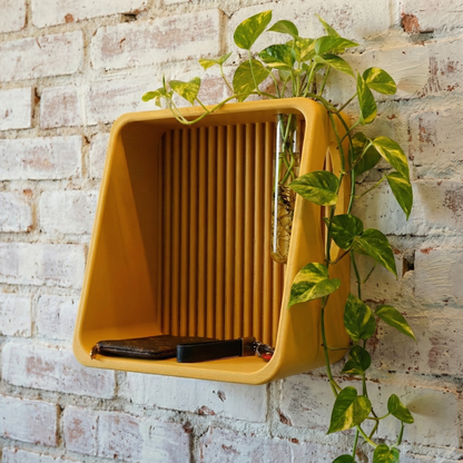 3D Printed Wall Shelf with Glass Tube for Plant Propagation