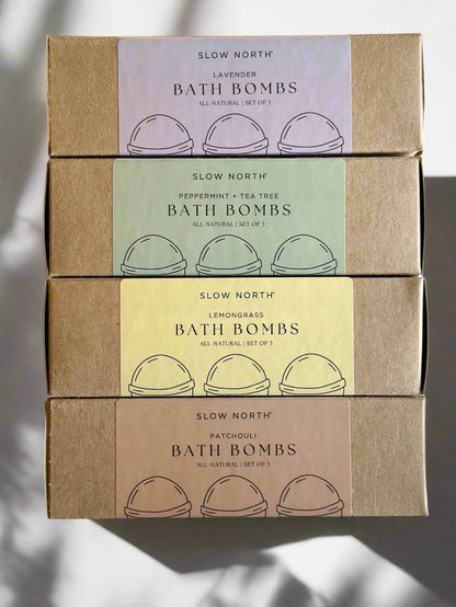 Natural Bath Bomb Set – Patchouli (Set of 3)