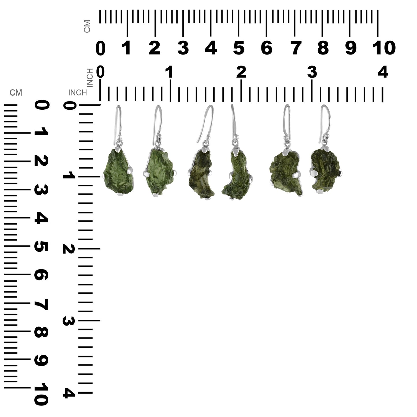 Moldavite Earrings Sterling Silver Raw Crystal Dangle, with authentication! – Crystal Earrings