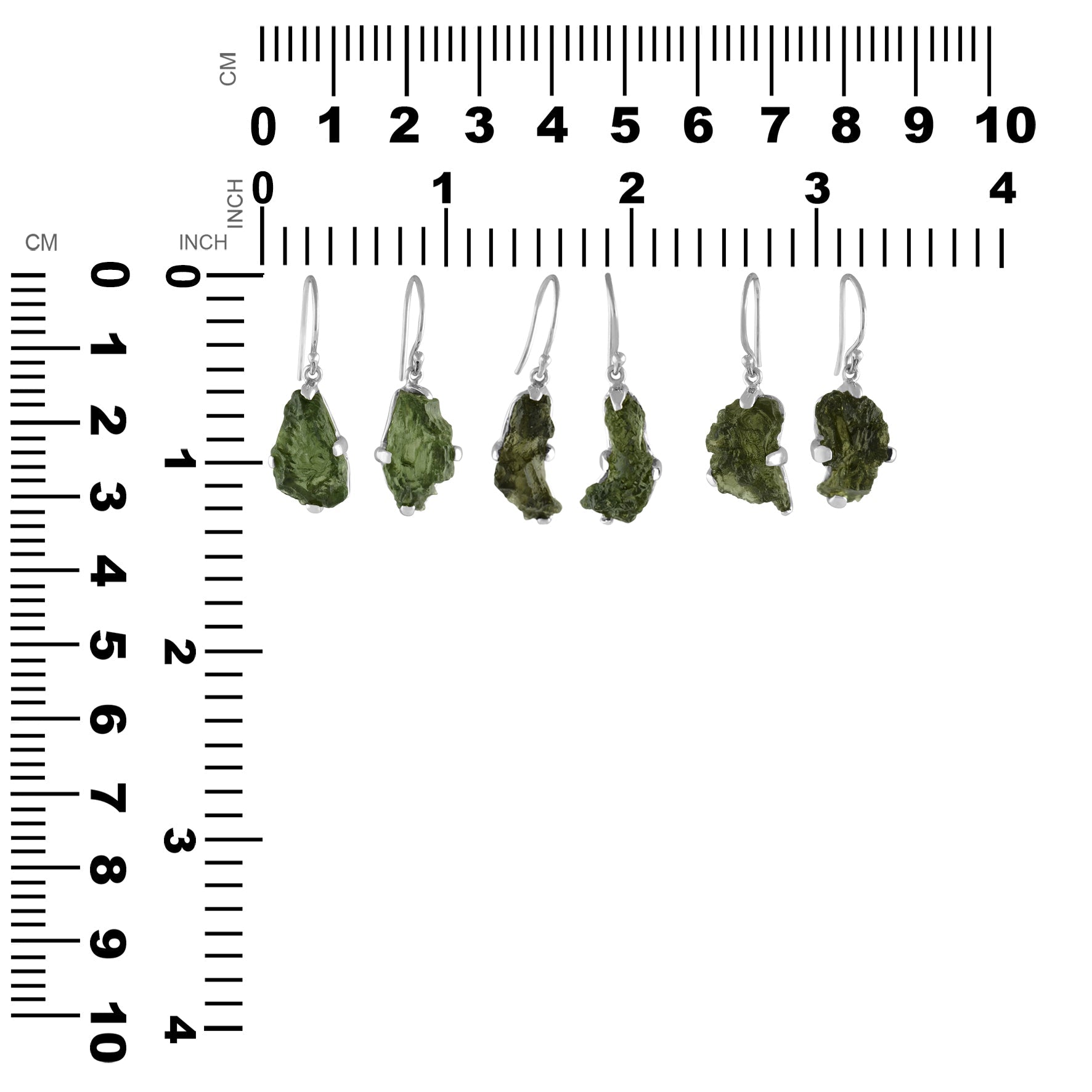 Moldavite Earrings Sterling Silver Raw Crystal Dangle, with authentication! – Crystal Earrings
