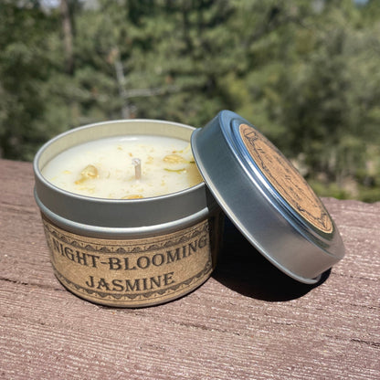 Night-Blooming Jasmine Botanical Candle Travel Tin