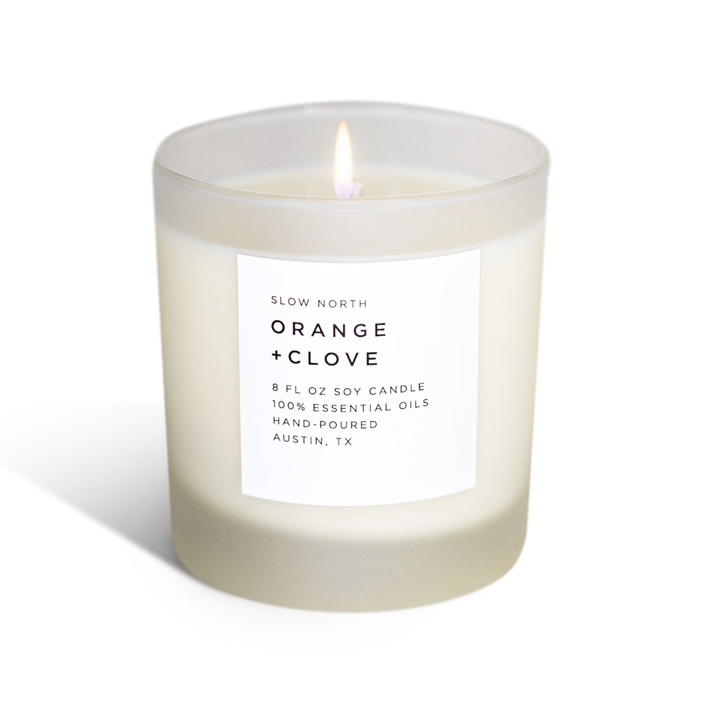 Orange + Clove – Frosted Candles