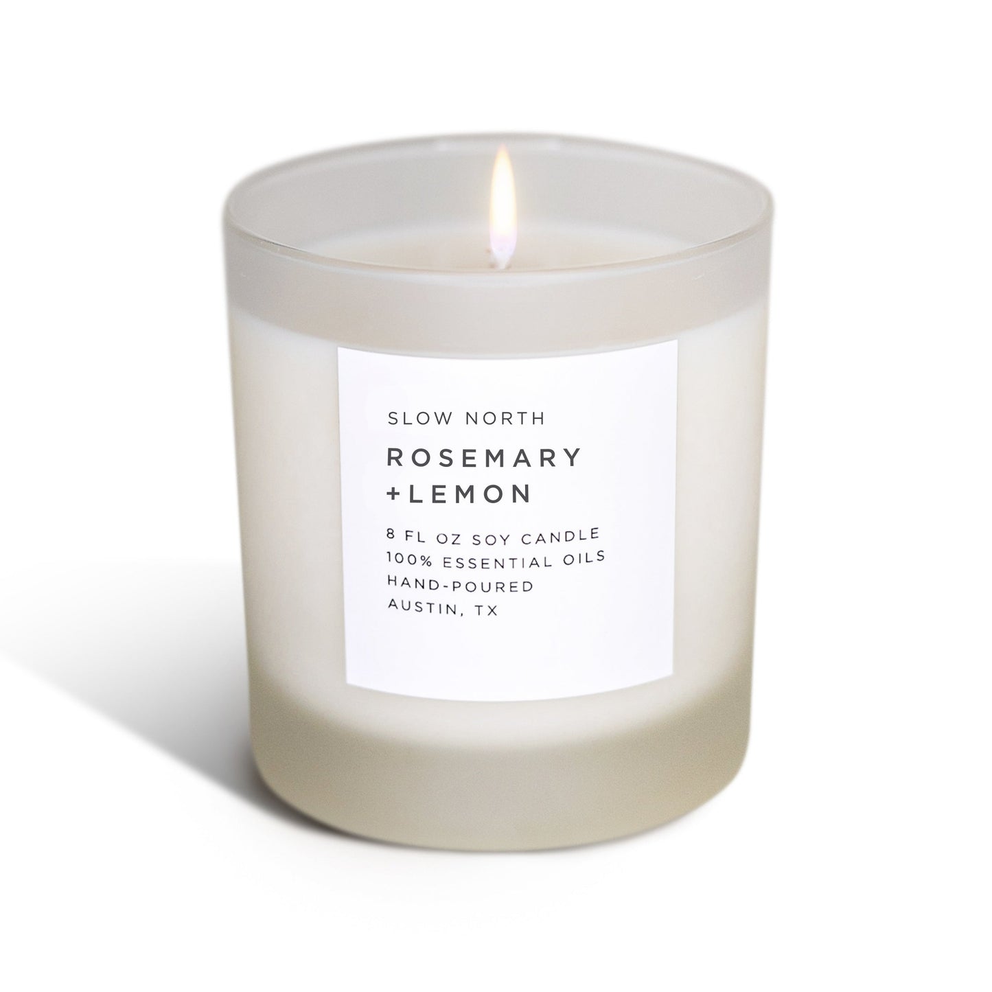 Rosemary + Lemon – Frosted Candles