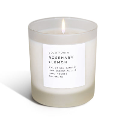 Rosemary + Lemon – Frosted Candles
