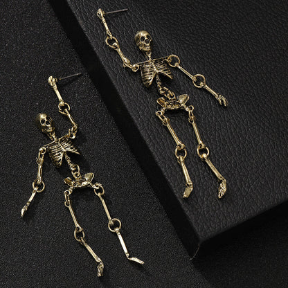 Halloween Horror Funny Personality Skull Holder Earrings
