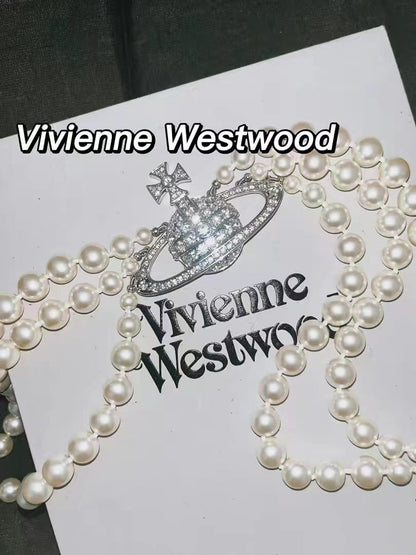 Pearl Beaded Statement Necklace – Queen Mother of the West | Gold & Platinum