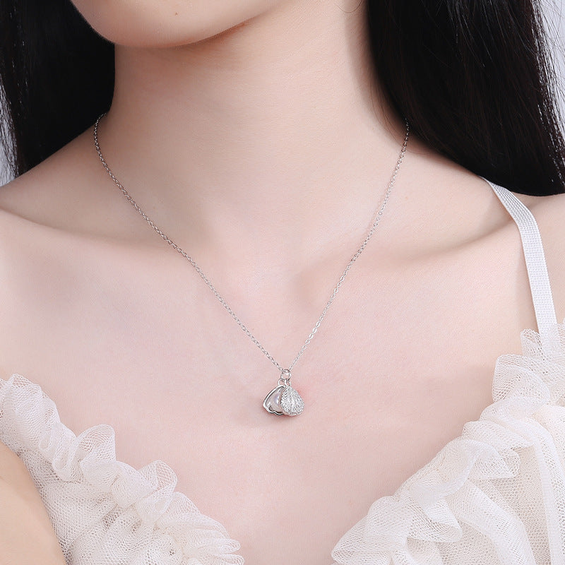 Shell Pearl Singapore Chain Necklace – Minimalist Style | White Gold & Yellow Gold