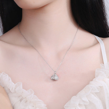 Shell Pearl Singapore Chain Necklace – Minimalist Style | White Gold & Yellow Gold