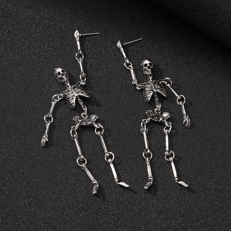 Halloween Horror Funny Personality Skull Holder Earrings