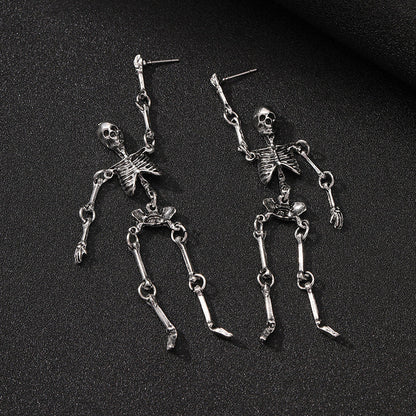 Halloween Horror Funny Personality Skull Holder Earrings