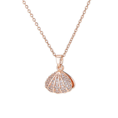 Shell Pearl Singapore Chain Necklace – Minimalist Style | White Gold & Yellow Gold