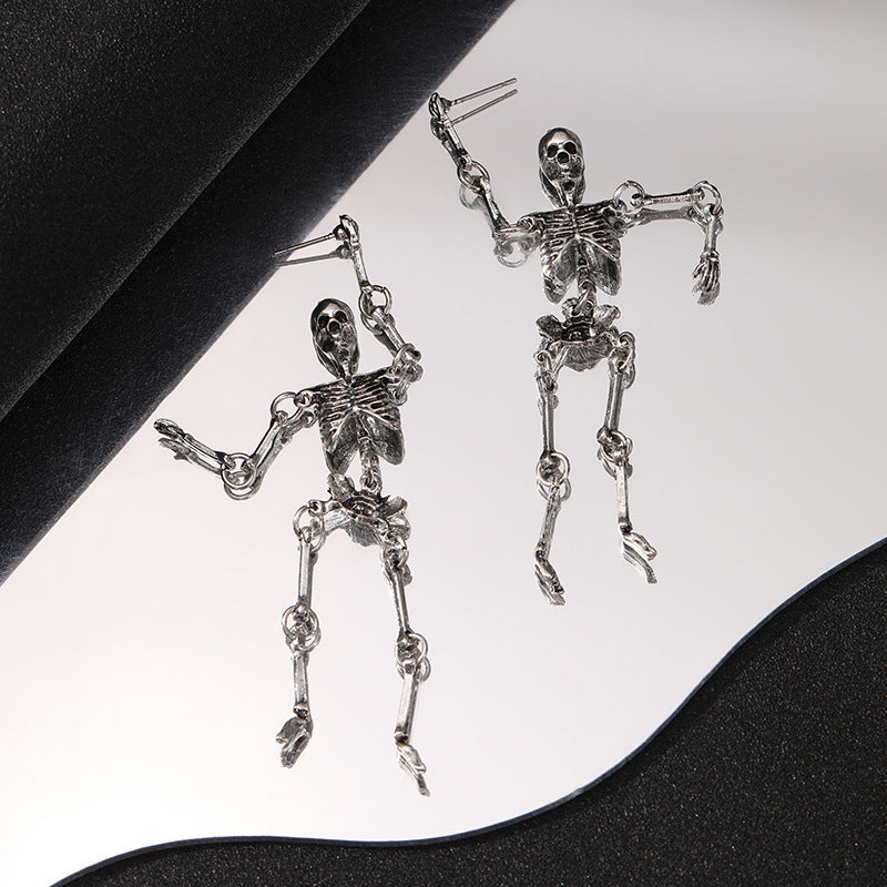 Halloween Horror Funny Personality Skull Holder Earrings