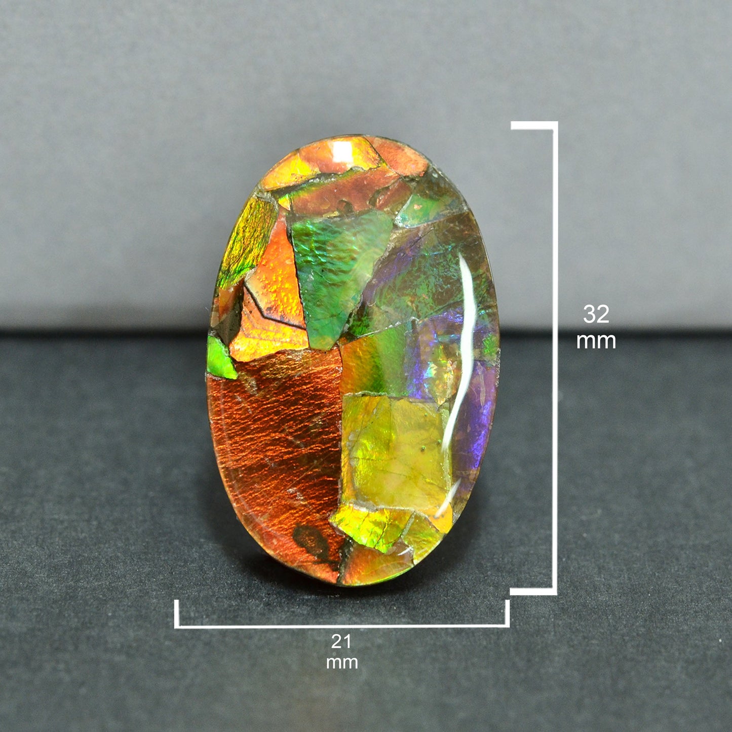 Ammolite Oval Cabochon 32 mm - 1 Piece