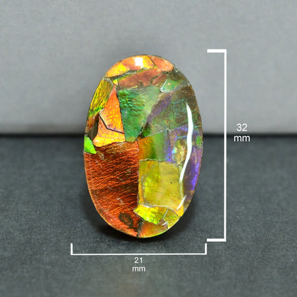Ammolite Oval Cabochon 32 mm - 1 Piece