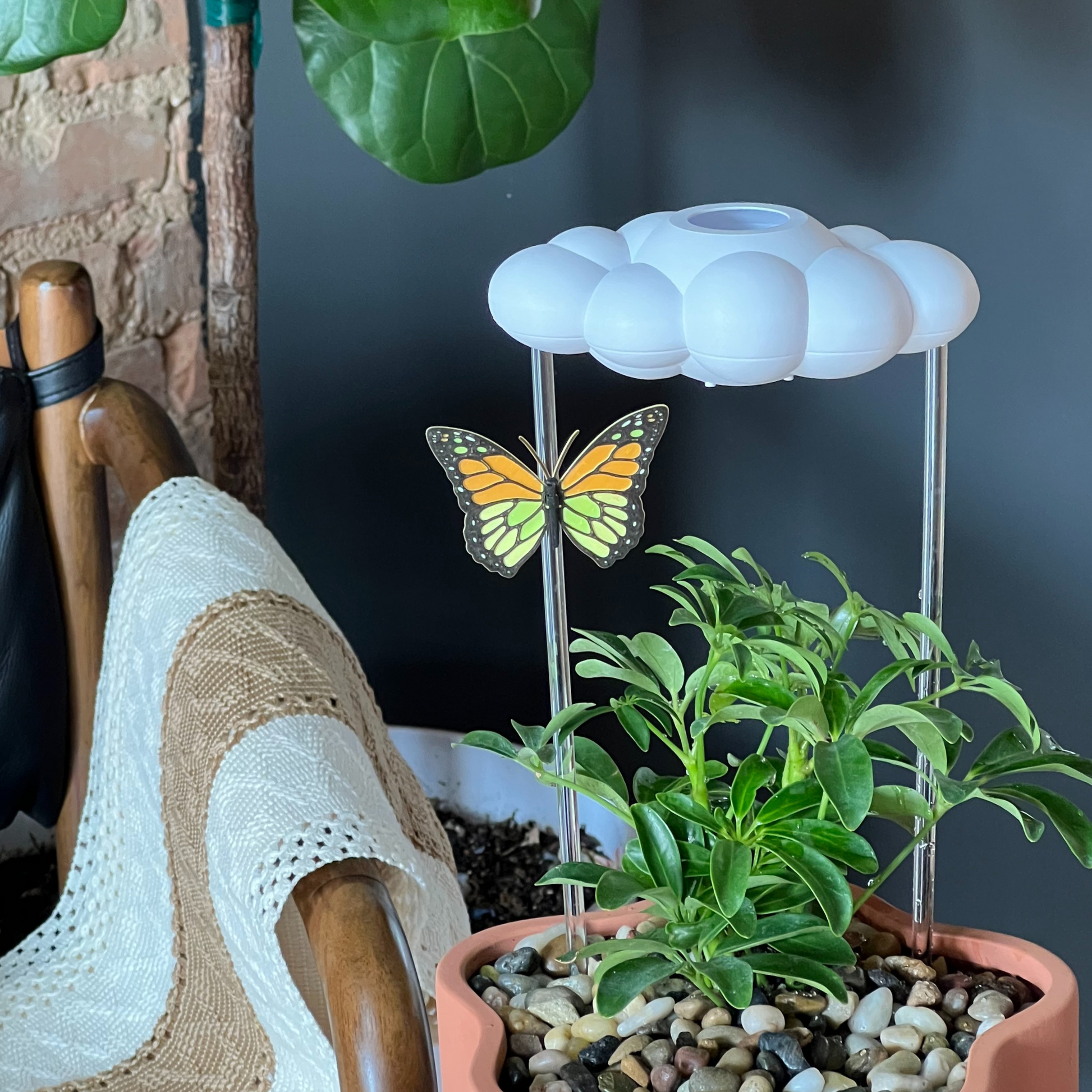 Original Dripping Rain Cloud with Orange Butterfly Charm – Clouds