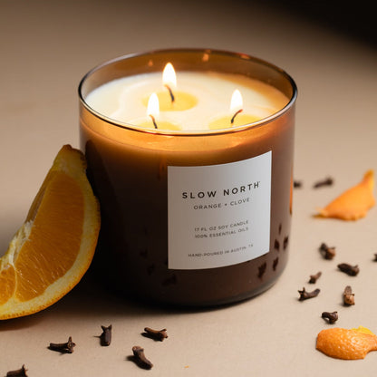 Orange + Clove - 3-Wick Candle
