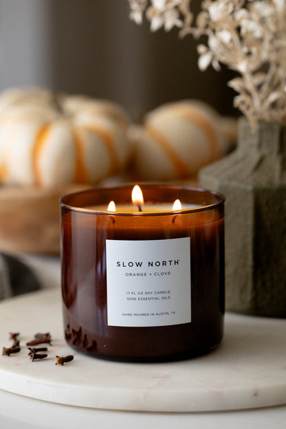 Orange + Clove - 3-Wick Candle