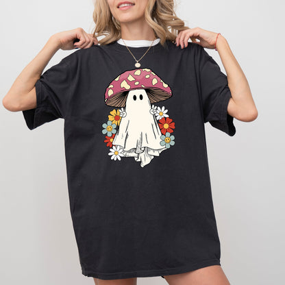 Mushroom Ghost, Skeleton, Spooky, Funny, Witch, Aesthetic, Meme, Halloween, Costume, Tshirt Comfort Colors T-Shirt