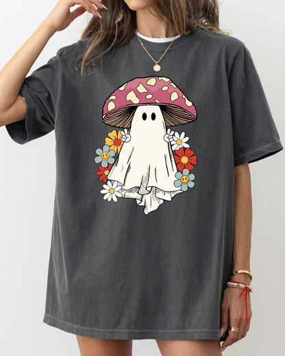 Mushroom Ghost, Skeleton, Spooky, Funny, Witch, Aesthetic, Meme, Halloween, Costume, Tshirt Comfort Colors T-Shirt
