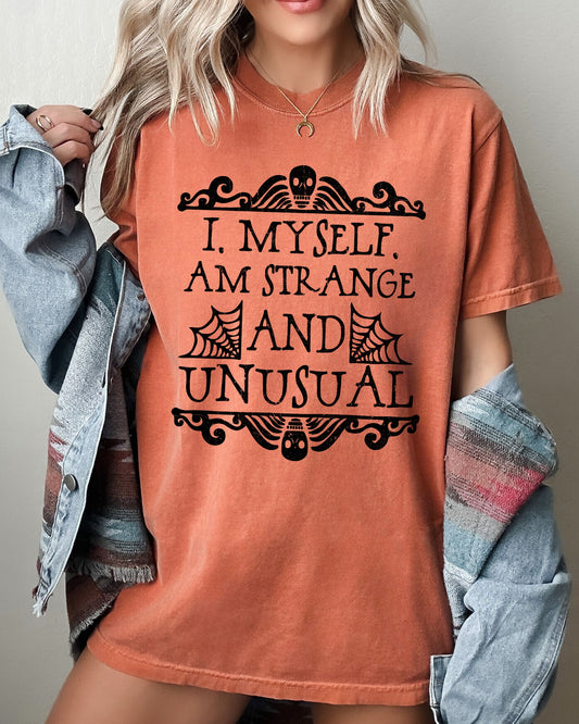 Strange and Unusual, Skeleton, Ghost, Spooky, Scary, Skull, Western, Witch, Aesthetic, Meme, Halloween, Costume, Tshirt Comfort Colors T-Shirt
