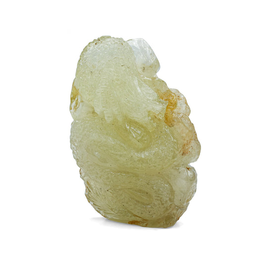 Hand Carved Libyan Desert Tektite Dragon 480 cts - 1 Piece