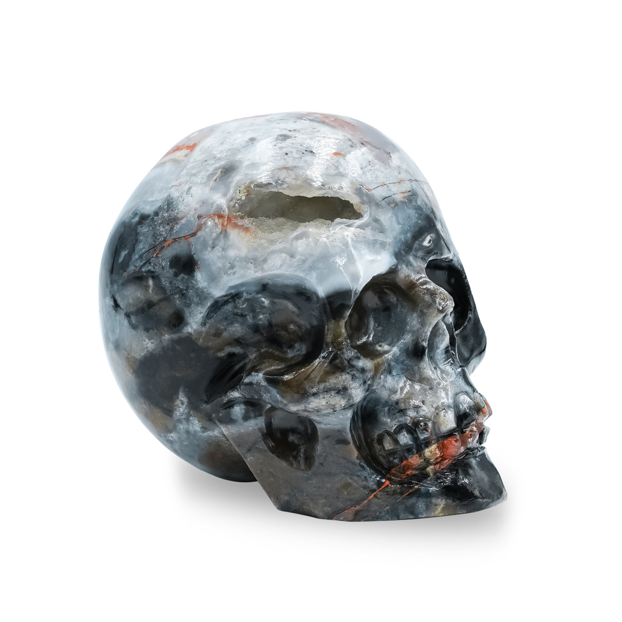 Starborn Hand Carved Magma Chalcedony Skull 566 cts - 1 Piece – RP - Regular Price