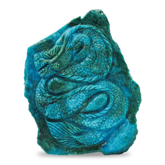 Starborn Hand Carved Peruvian Blue Opal Dragon 156.2 cts - 1 Piece