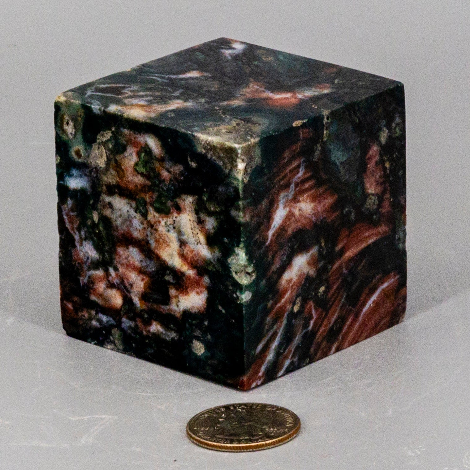 Ocean Jasper Cube with Cut Corner – Cubes