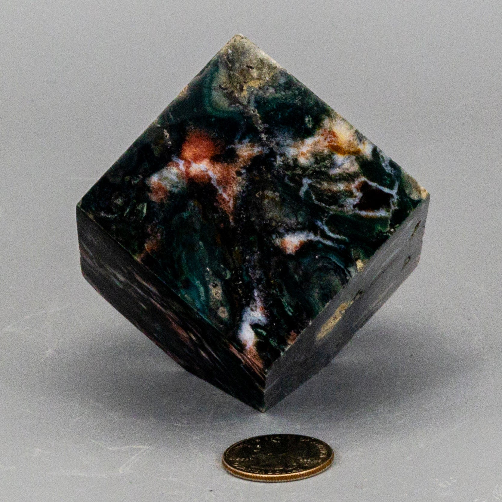 Ocean Jasper Cube with Cut Corner – Cubes