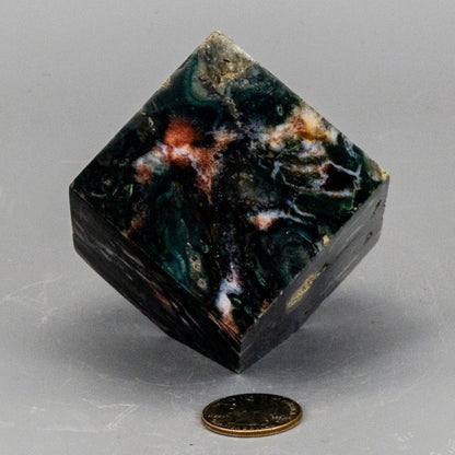 Ocean Jasper Cube with Cut Corner – Cubes