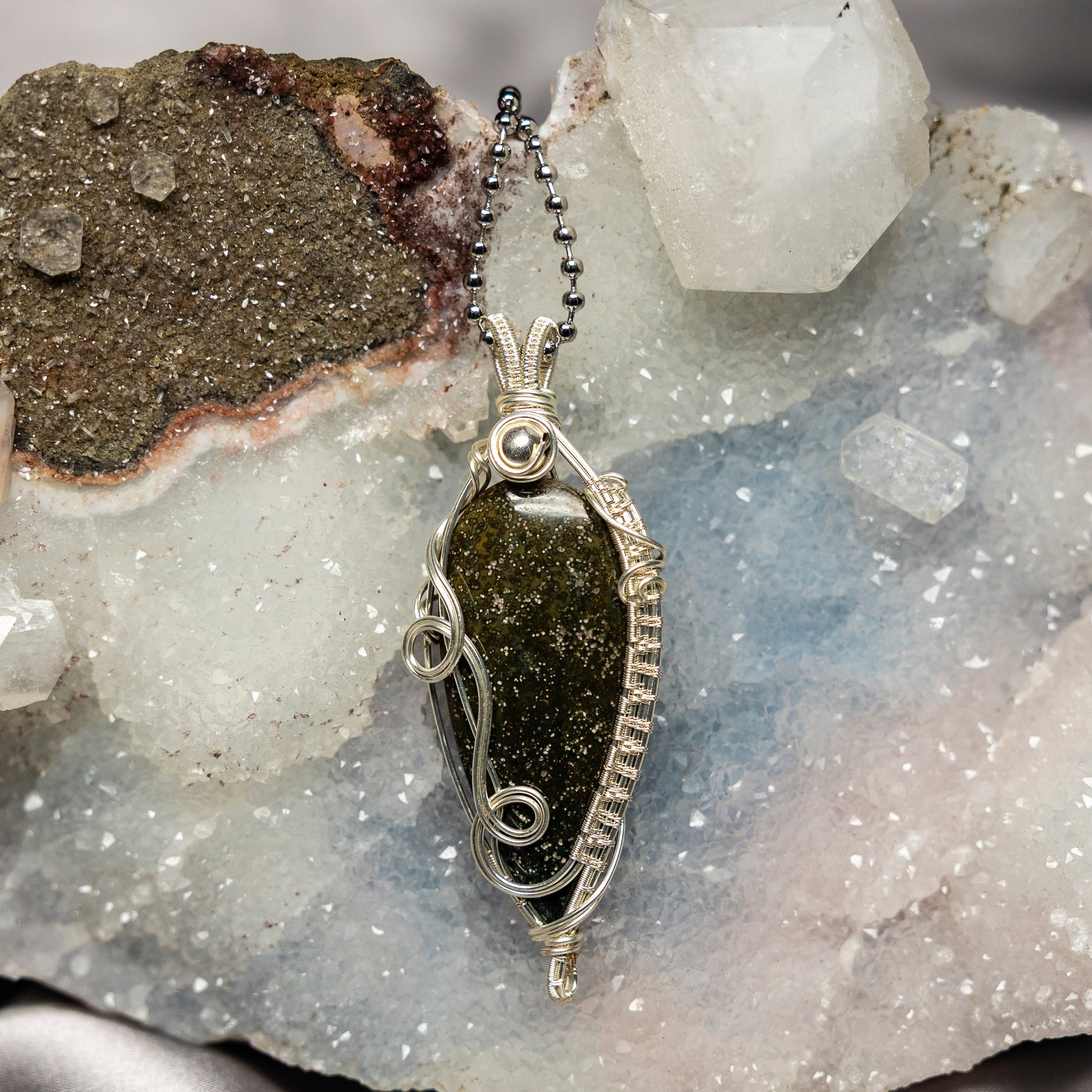 Ocean Jasper Wire Wrap Crystal Pendant – Wire Wraps
