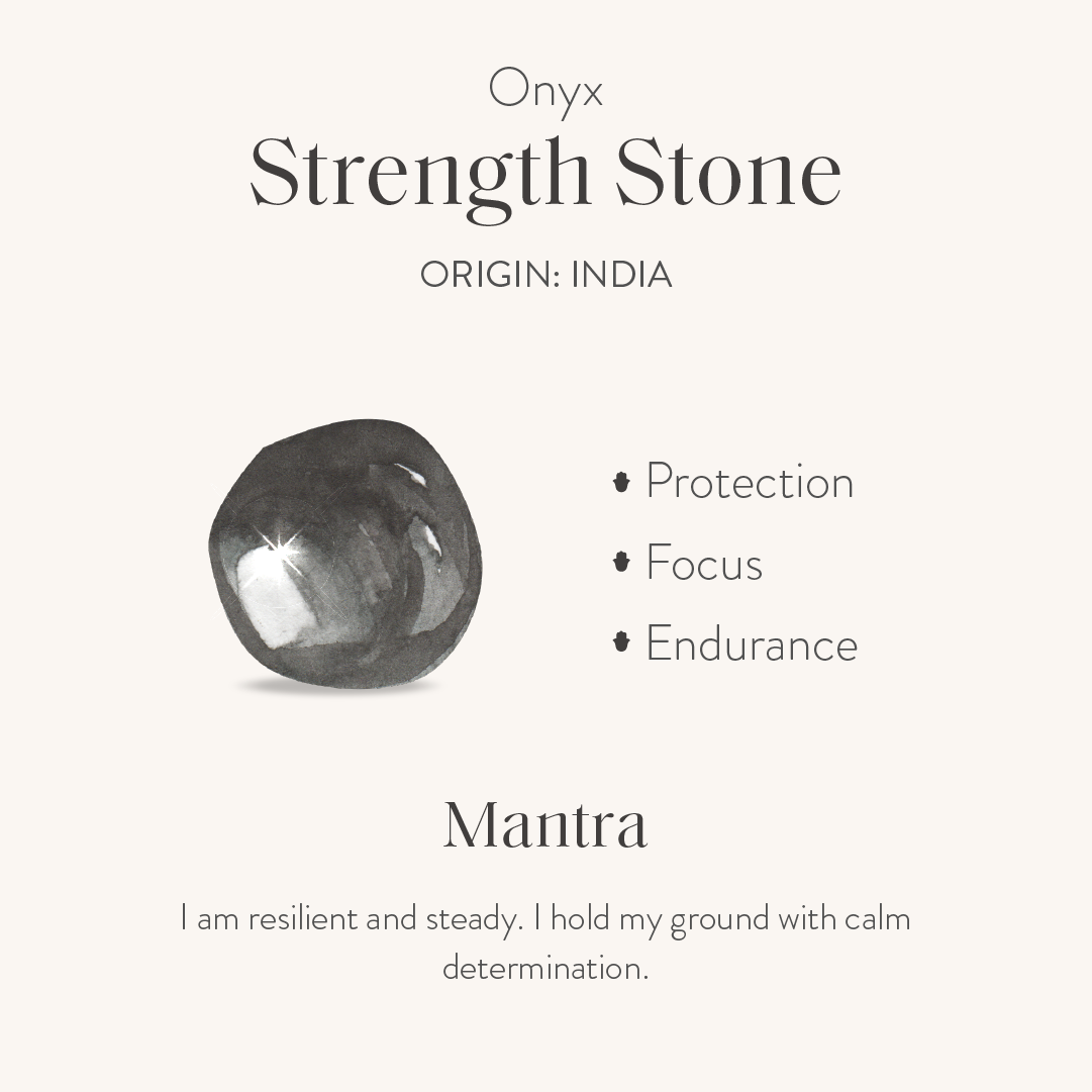 Grounded in Love - Black Onyx Heart Diamond Evil Eye Necklace