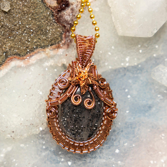 Orgone Stone Wire Wrap Crystal Pendant